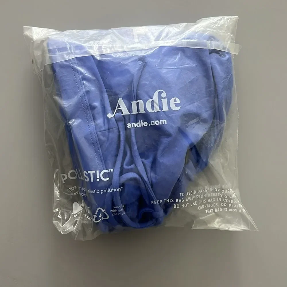 NWT Andie Swim The Crete Top Eco Nylon in Periwinkle Size XL